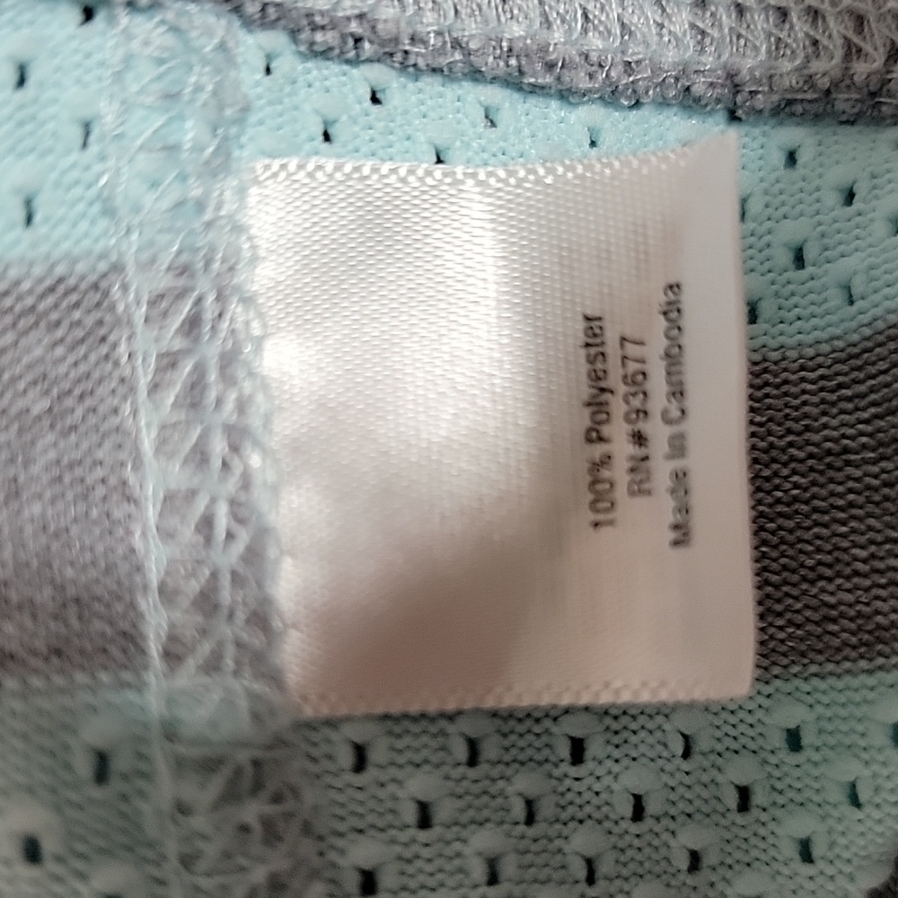 3x light blue and grey striped long sleeved top - Picture 4 of 4